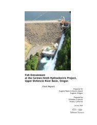 Appendix E-6C. Fish Entrainment - Eugene Water & Electric Board