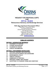 FOR RFP No. - Citizens Property Insurance