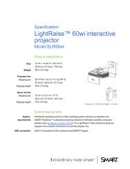 Specifications LightRaise 60wi interactive projector - Interactivo