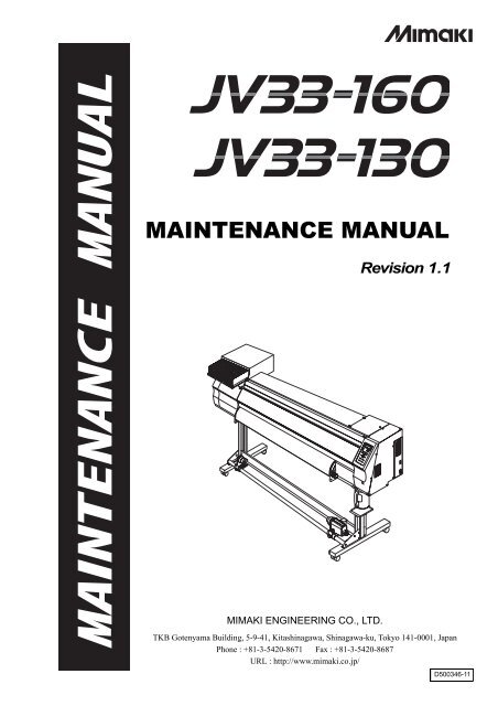 JV33 Maintenance Manual D500346_Ver.1.10.pdf - HOME