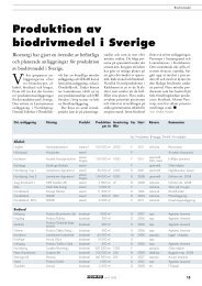 Produktion av biodrivmedel i Sverige - Bioenergitidningen