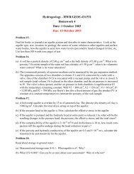 Hydrogeology - HWR/GEOS 431/531 Homework 4 Date: 1 October ...