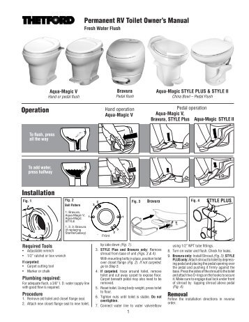 600344636 SeaLand 3200 series toilet manual - Dometic 600344636 SeaLand 3200 series toilet manual - Dometic