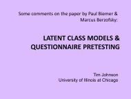 Latent Class Models and Questionnaire Pretesting