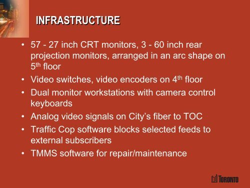 Toronto's Traffic Operations Centre - (ITS) Canada