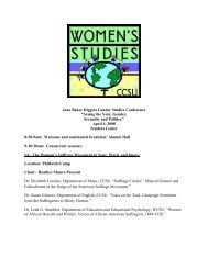 June Baker Higgins Gender Studies Conference âSexing the ... - Ccsu