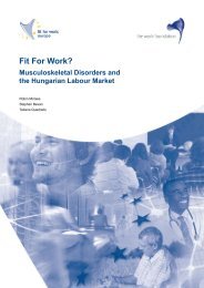 Fit For Work? Musculoskeletal Disorders and the Hungarian Labour ...