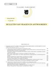 BULLETIN VAN VRAGEN EN ANTWOORDEN - Vlaams Parlement