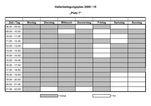 Vorlage Hallenbelegung - TC Oestrich-Winkel eV