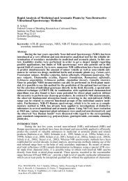 Rapid Analysis of Medicinal and Aromatic Plants by Non-Destructive ...