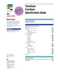 Turnstone Furniture Specification Guide