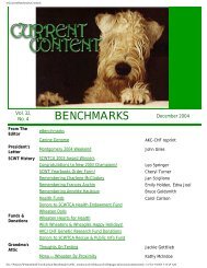 Benchmarks - Soft Coated Wheaten Terrier Club of America