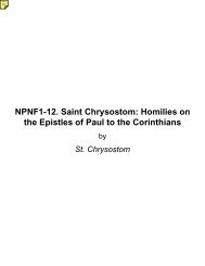 St Chrysostom-Homilies on 1 Corinthians - The Fishers of Men ...