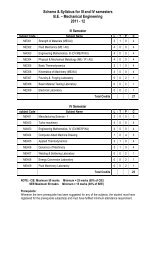 Scheme & Syllabus for III and IV semesters B.E. – Mechanical ...