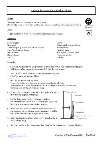 What contains potassium nitrate?