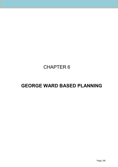 chapter 6 george ward based planning - George Municipality