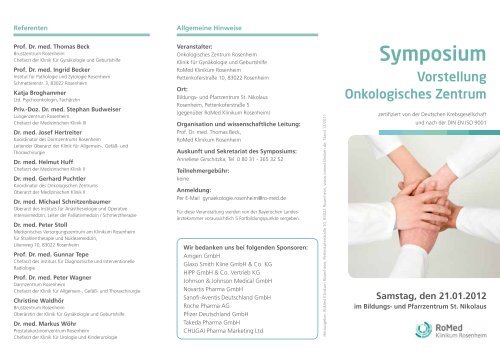 Samstag, den 21.01.2012 - RoMed Kliniken