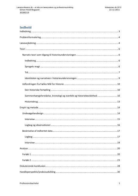 Narrativ historieundervisning - potentialer og faldgruber - Folkeskolen