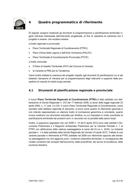 Untitled - Assessorato alle Politiche Ambientali - Provincia di Venezia