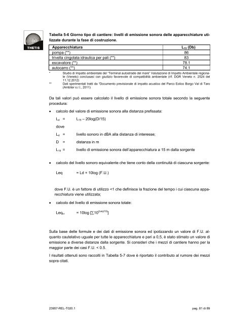 Untitled - Assessorato alle Politiche Ambientali - Provincia di Venezia