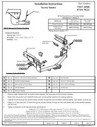 Installation Instructions - Hidden Hitch