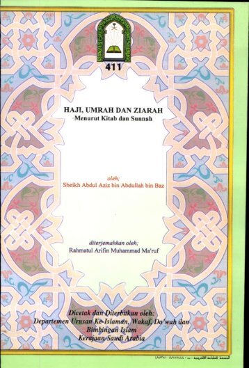 HAJI, U]IIR{H DAN ZIAR{H Menurul Kitrb dan Sunnah