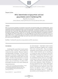 HPLC determination of glycyrrhizic acid and glycyrrhetinic acid in ...