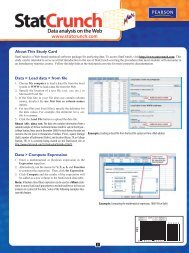 Stat Crunch - Napa Valley College