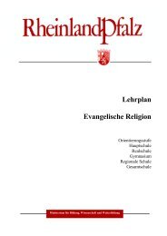Lehrplan Evangelische Religion - Kirchliches Schulamt Mainz