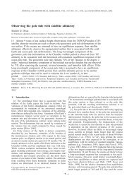 Observing the pole tide with satellite altimetry - CNES/CLS Analysis ...