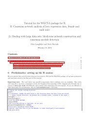 Tutorial for the WGCNA package for R II. Consensus network ...