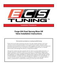 Forge 004 Dual Sprung Blow Off Valve Installation Instructions