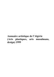 Annuaire artistique de l'AlgÃ©rie - Founoune