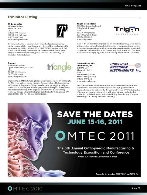 Final Program - Omtec