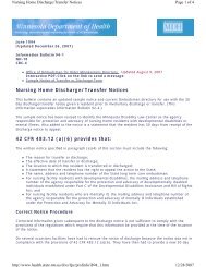 Nursing Home Discharge/Transfer Notices 42 CFR 483.12 (a)(6 ...