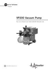 VP200 Vacuum Pump - Hoefer Inc