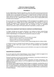 Dispositif anti-rupture - RÃ©gions formation