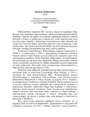 Owoce Modlitwy II (po polsku PDF)