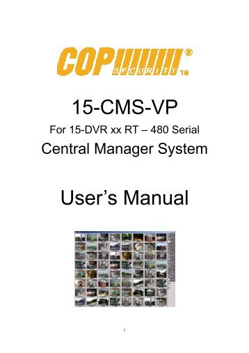 15-CMS-VP User's Manual - COP Security