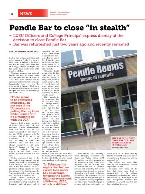 Bar Wars return: Plans for Pendle Bar to only open ... - Scan - Lusu