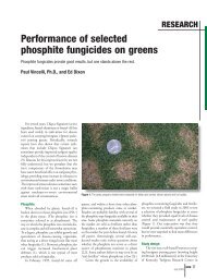 Performance of selected phosphite fungicides on greens - GCSAA