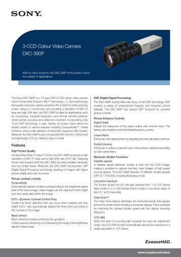 DXC-390P 3-CCD Colour Video Camera - ELVIA Medical