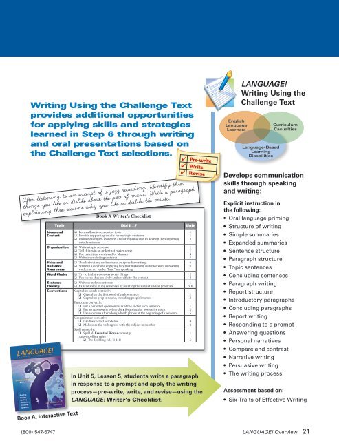 4th Edition LANGUAGE! Overview