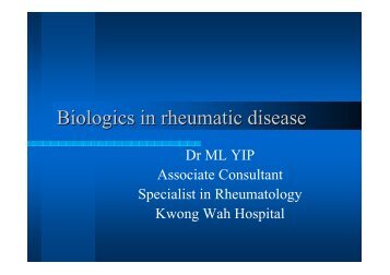 Biologics in rheumatic disease