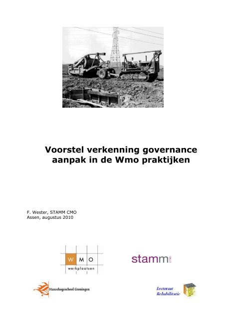 Onderzoeksopzet governance Wmowerkplaats Groningen Drenthe