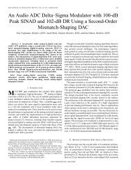 An audio ADC Delta-Sigma modulator with 100-db peak sinad and ...