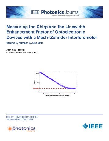 Measuring the Chirp and the Linewidth Enhancement Factor of ...