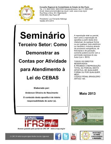 SeminÃ¡rio Terceiro Setor - Crc SP