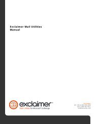 Exclaimer Mail Utilities Manual