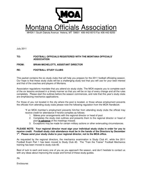 Montana Officials Association - MOA - ArbiterSports